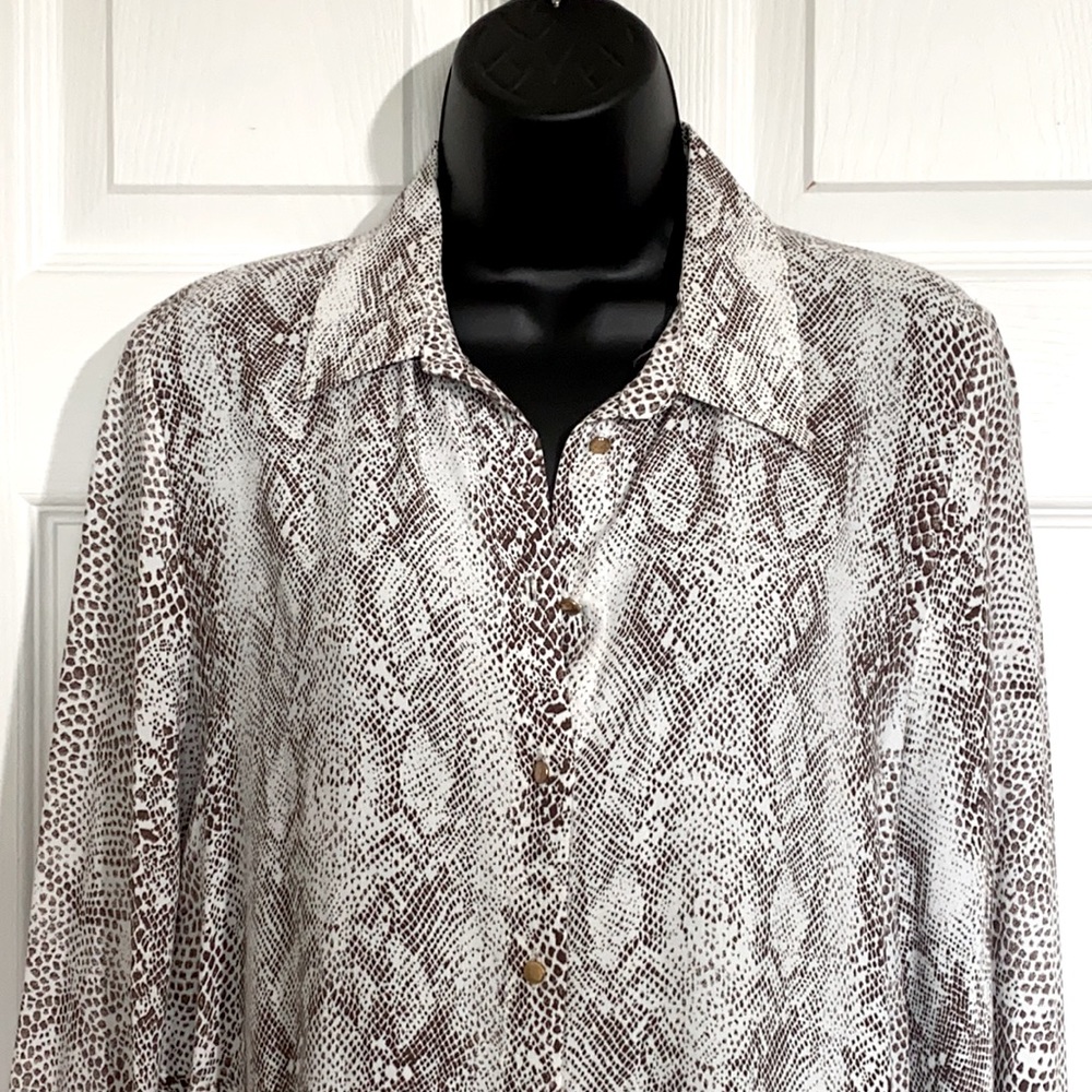 Zara Basic Long Sleeve 3/4 Button Pullover Asymme… - image 2